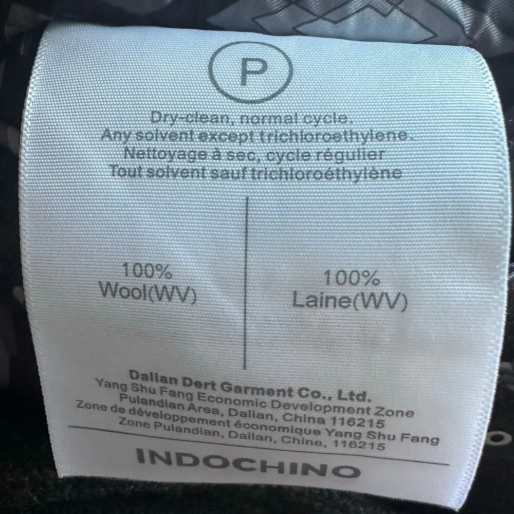 Indochino Made For You 100% Wool Windowpane Blazer Sport Coat Gray 2 Button